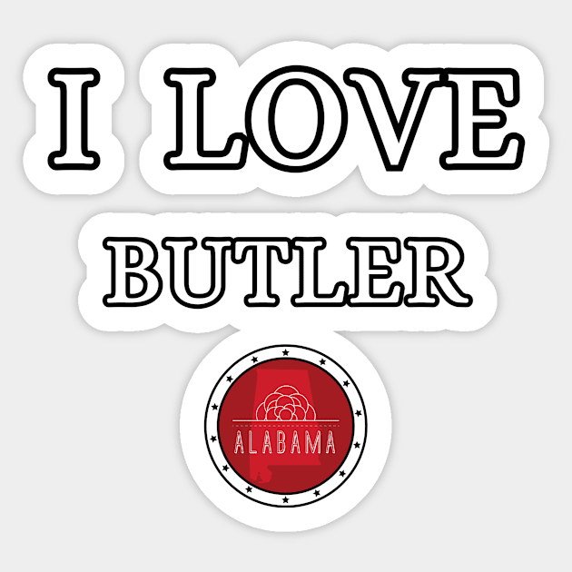 I LOVE BUTLER | Alabam county United state of america Sticker by euror-design